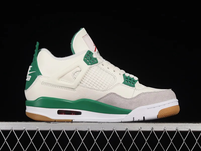All categories Air Jordan Jordan series basketball shoes Air Jordan 4 Nk SB x Air Jordan 4 "Pine Green" AJ4 Joe 4 joint white green DR5415-103